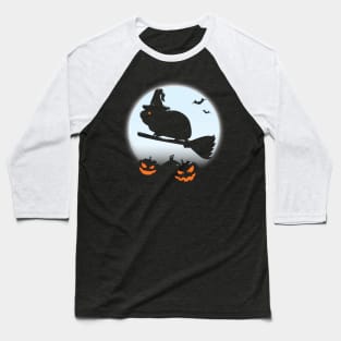 Halloween Guinea Pig Witch Baseball T-Shirt